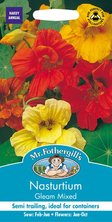 Mr Fothergills Nasturtium (Trailing) Gleam Mixed Seeds