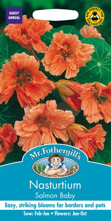 Mr Fothergills NASTURTIUM Salmon Baby Seeds