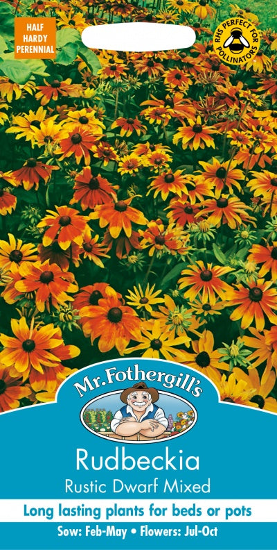 Mr Fothergills Rudbeckia Rustic Dwarf Mixed Seeds