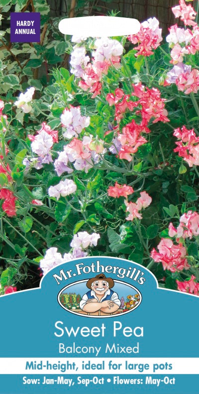 Mr Fothergills Sweet Pea Balcony Mixed Seeds