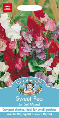 Mr Fothergills Sweet Pea Jet Set Mixed Seeds