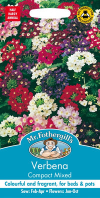 Mr Fothergills Verbena Compact Mixed Seeds