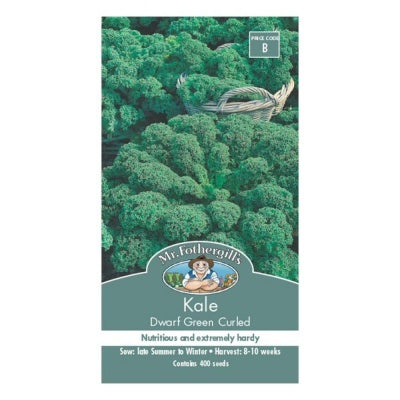 Mr Fothergills Kale Dwarf Green Curled Seeds