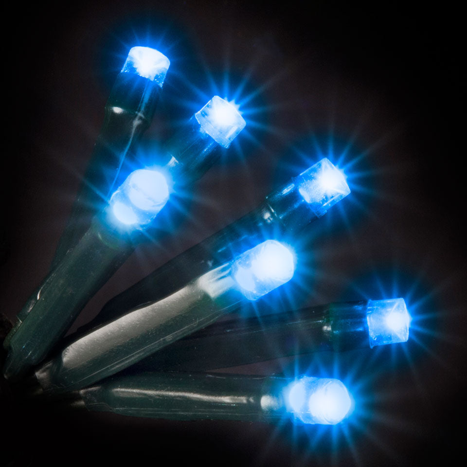 176 Blue LED Chaser Christmas Lights with Memory Function