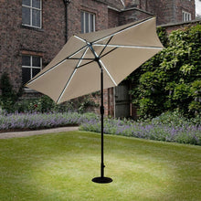 2.7m Solar Power Strip Light Parasol - Ecru