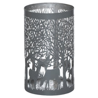 Medium Silver And Grey Glowray Stag In Forest Lantern