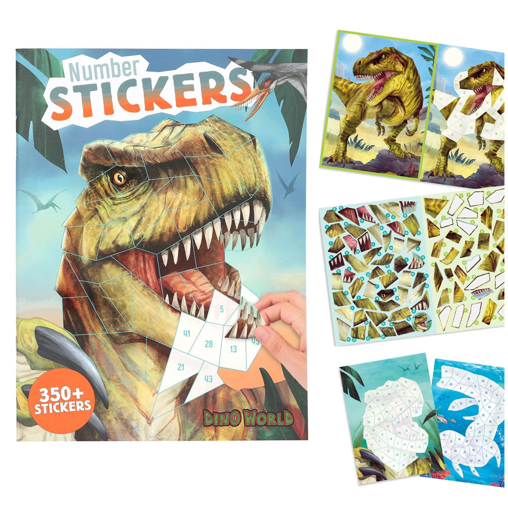 Dino World Number Sticker Activity Book