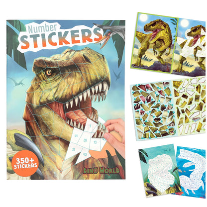 Dino World Number Sticker Activity Book