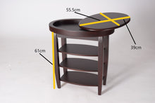 Swivel Top Side Table - Mahogany