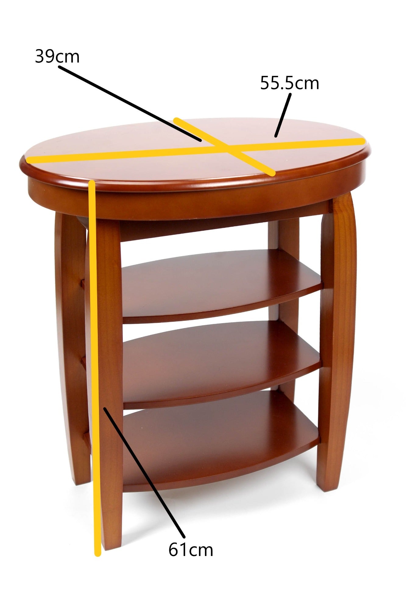 Swivel Top Side Table - Light Oak
