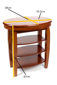 Swivel Top Side Table - Light Oak