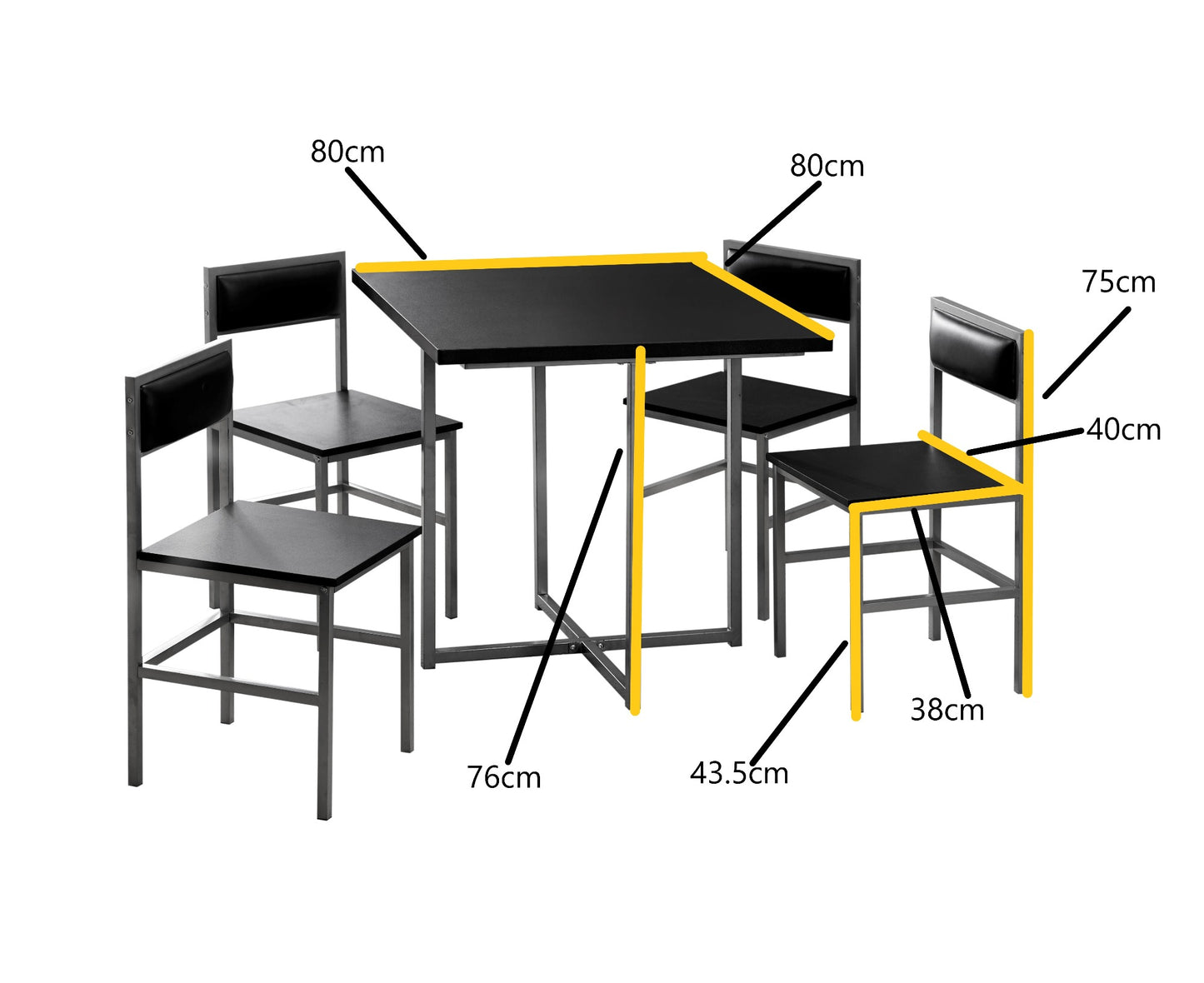 Four Seater Compact Dining Set