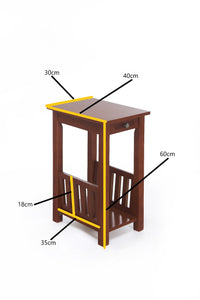 Kilburn End Table with Magazine Rack - Oak