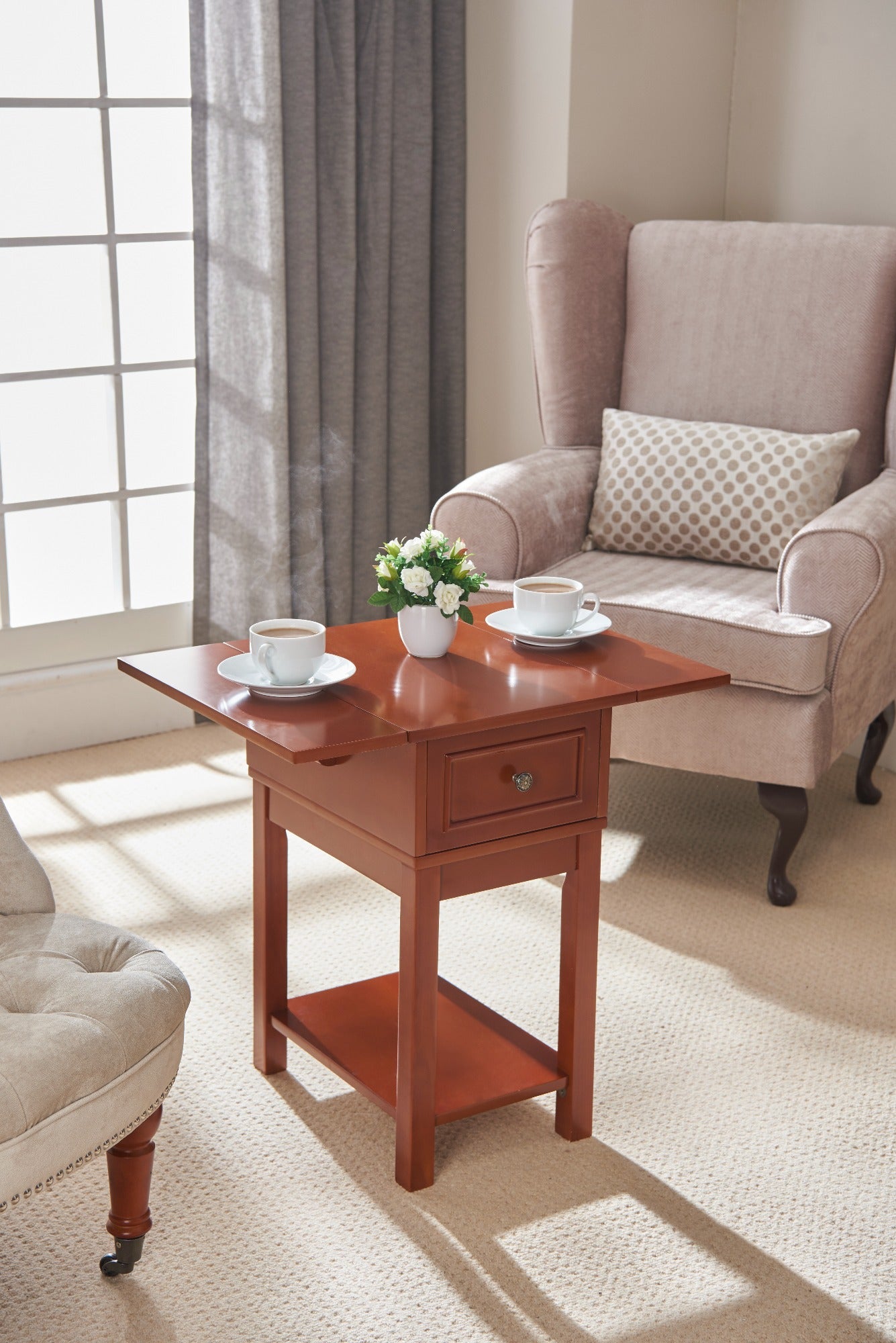 Kilburn Drop Leaf End Table - Oak