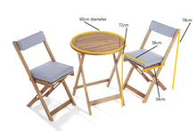 Raffles Hardwood Bistro Set - Natural