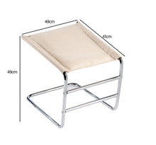 Leg Rest Beige Cover and Chrome Frame