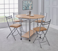 Stowaway Dining Set with Padded Seats - Oak