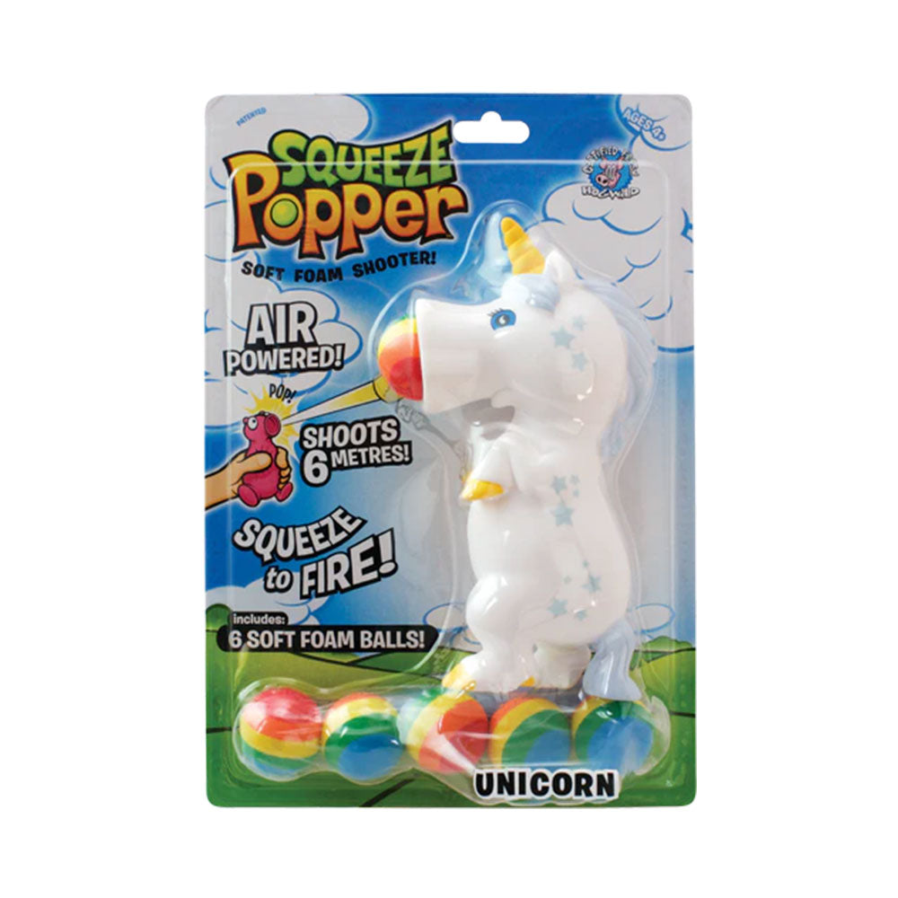 Unicorn White Squeeze Popper