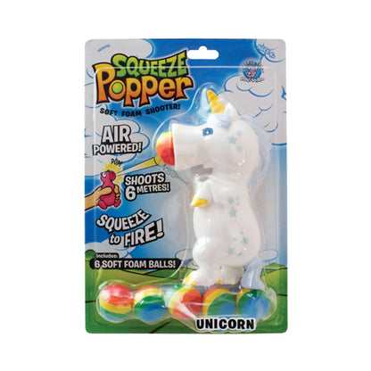 Unicorn White Squeeze Popper