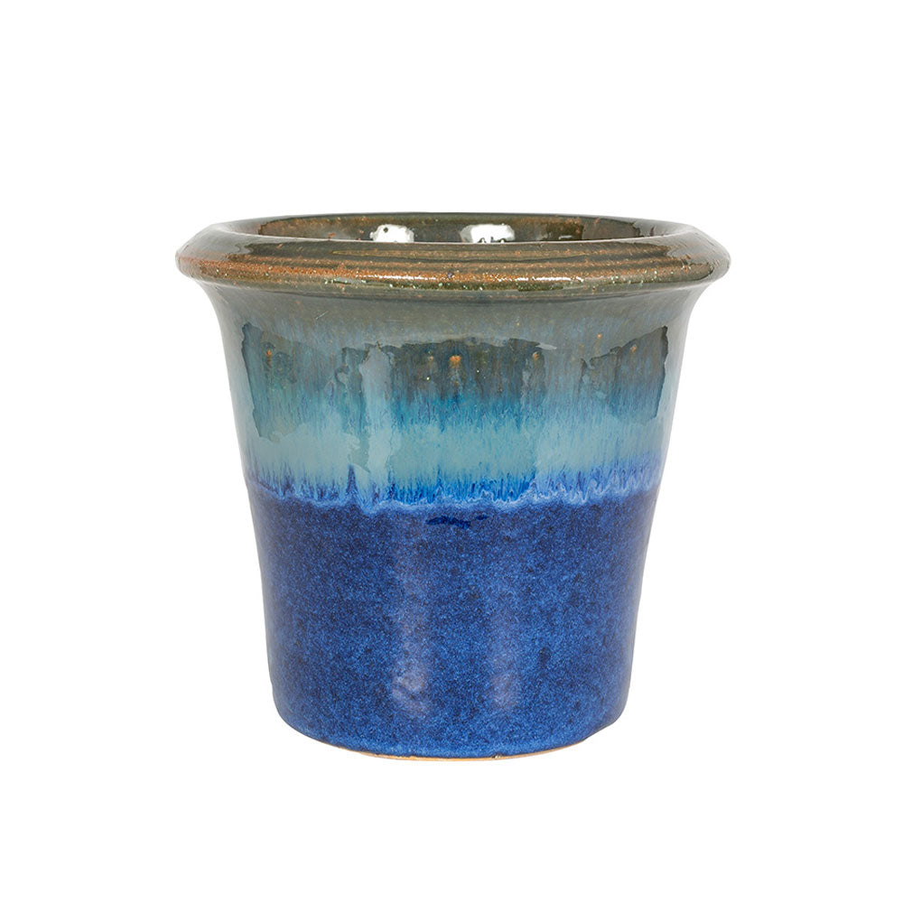 Neptune Ceramic Glazed Cone Pot Ocean Glaze 41cm