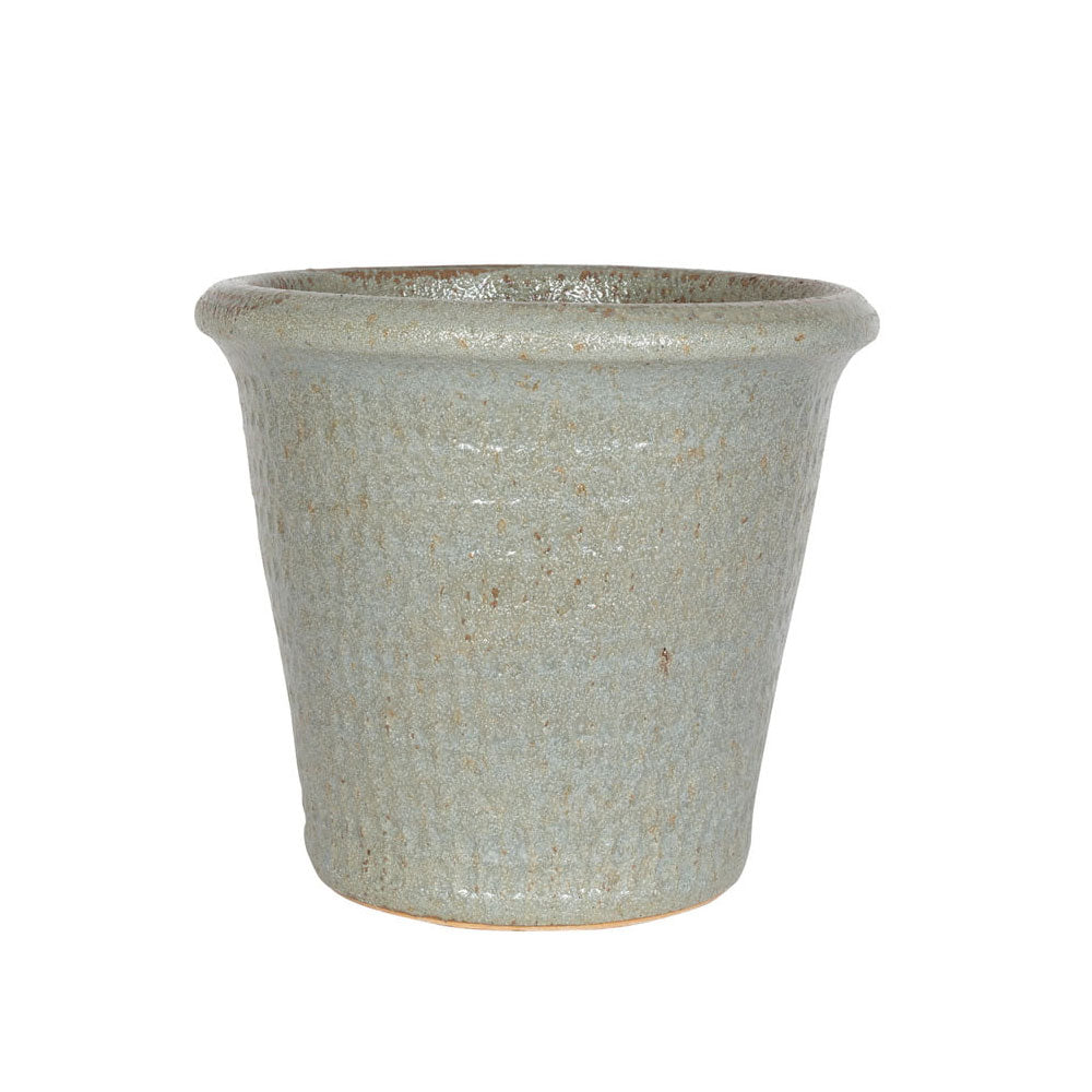 Rustica Ceramic Glazed Cone Pot Cool Grey 30cm