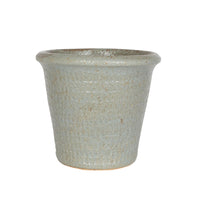 Rustica Ceramic Glazed Cone Pot Cool Grey 30cm