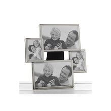 Shiny Silver Collage Photo Frame 4 Pictures