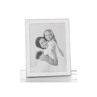 Plain White Silver Photo Frame 8x10