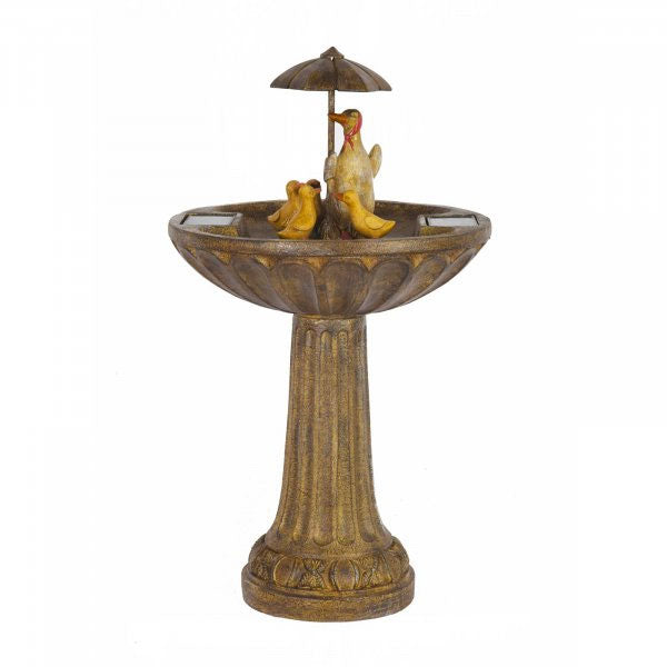 Duck Family Fountain Solar Water Feature