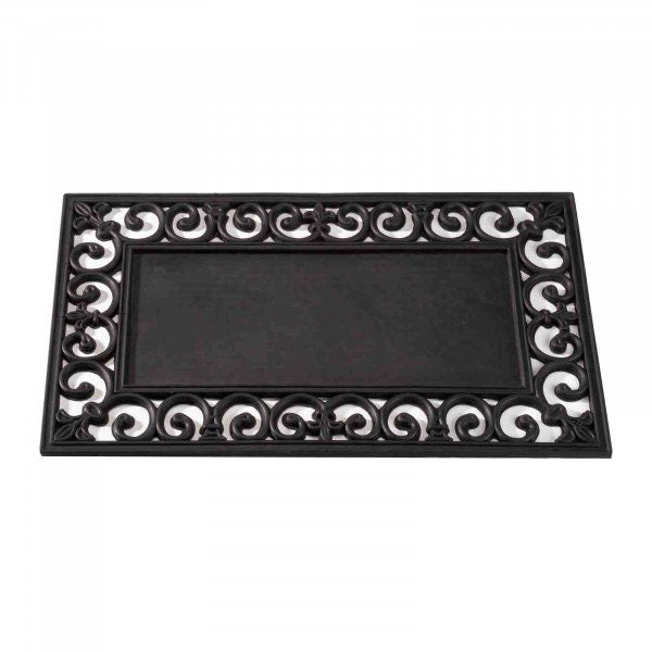 Black Outdoor Rubber Doormat Frame 45x75cm