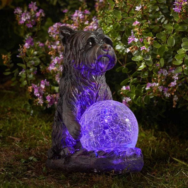 Mystic Dog Solar Garden Light Decoration