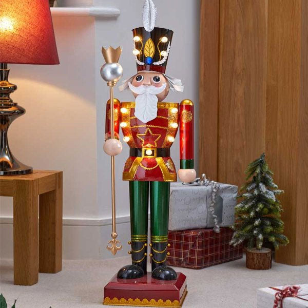InLit Traditional Nutcracker Christmas Decoration 80cm
