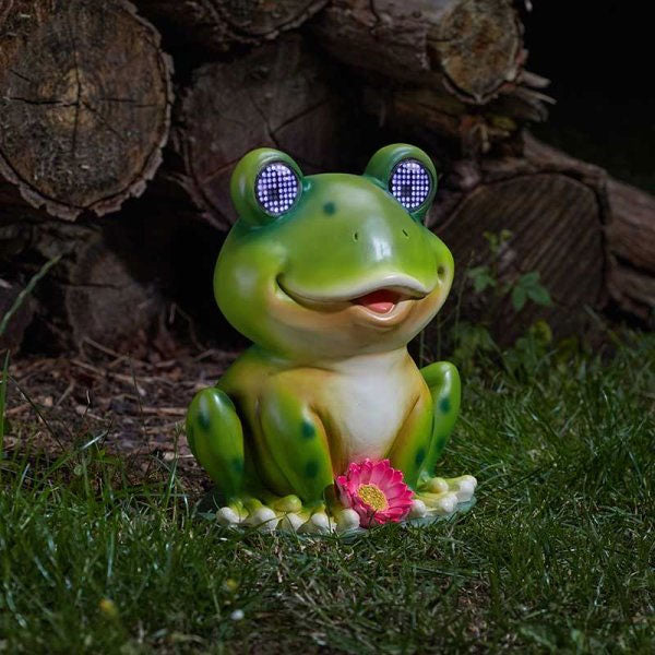 Blinkin' Frog Solar Ornament