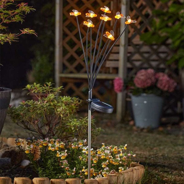 8-Stem BeeLights Solar Stake Lights