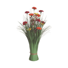 Carnation Artificial Faux Floral Bundle Red/Yellow 60cm
