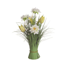 Tulip & Sakura Artificial Faux Floral Bundle White/Yellow 40cm