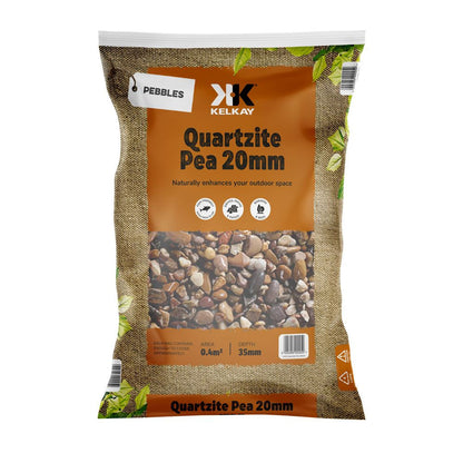 KelKay Quartzite Pea Pebbles 20mm Large Bag