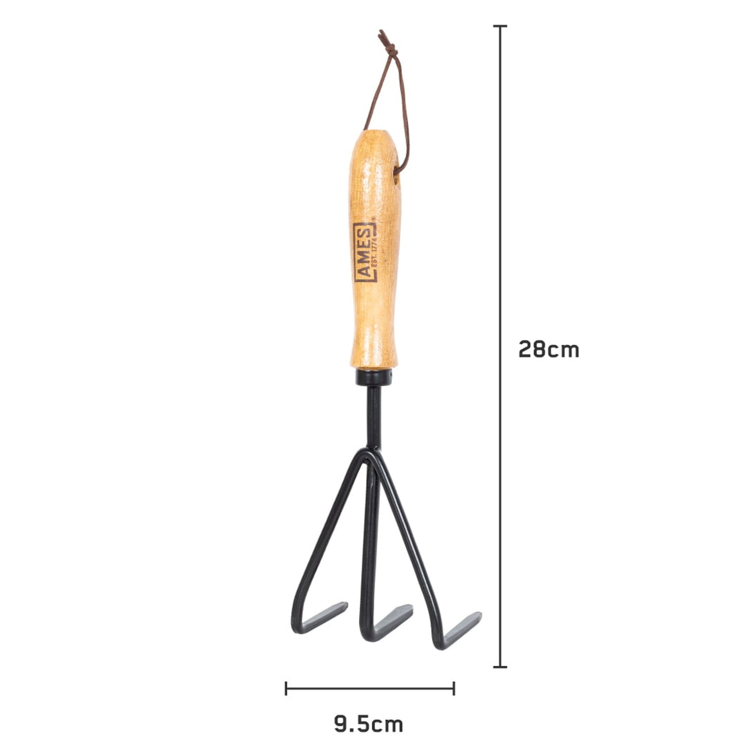 Ames Carbon Steel 3 Prong Hand Cultivator