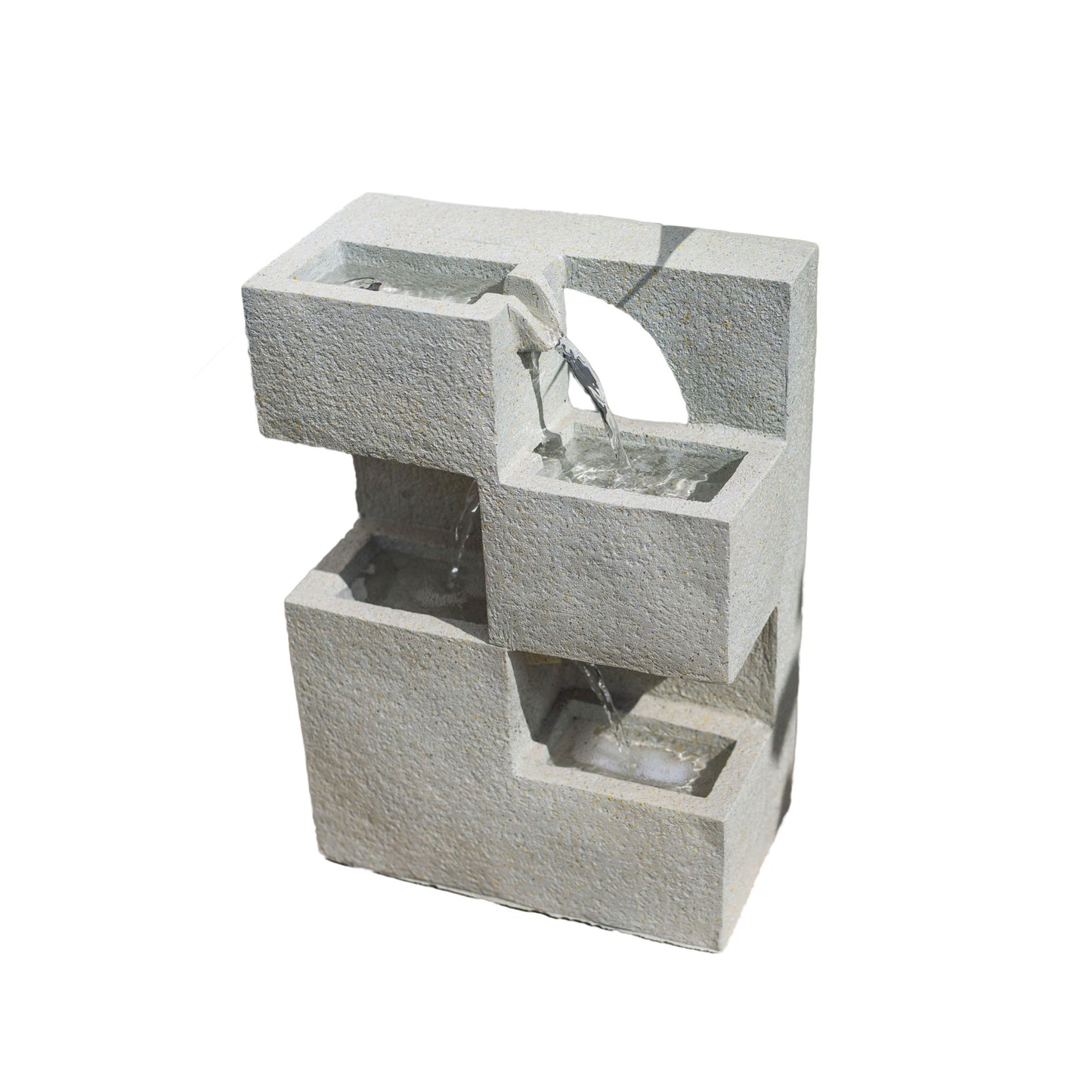 Cube Falls Solar Water Feature