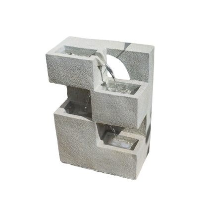 Cube Falls Solar Water Feature