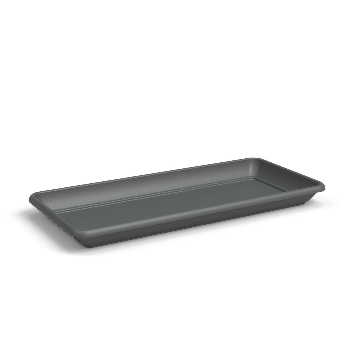 Venezia Plastic Rectangular Saucer Anthracite 80cm