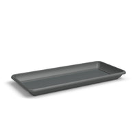 Venezia Plastic Rectangular Saucer Anthracite 80cm