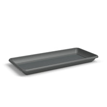 Venezia Plastic Rectangular Saucer Anthracite 40cm