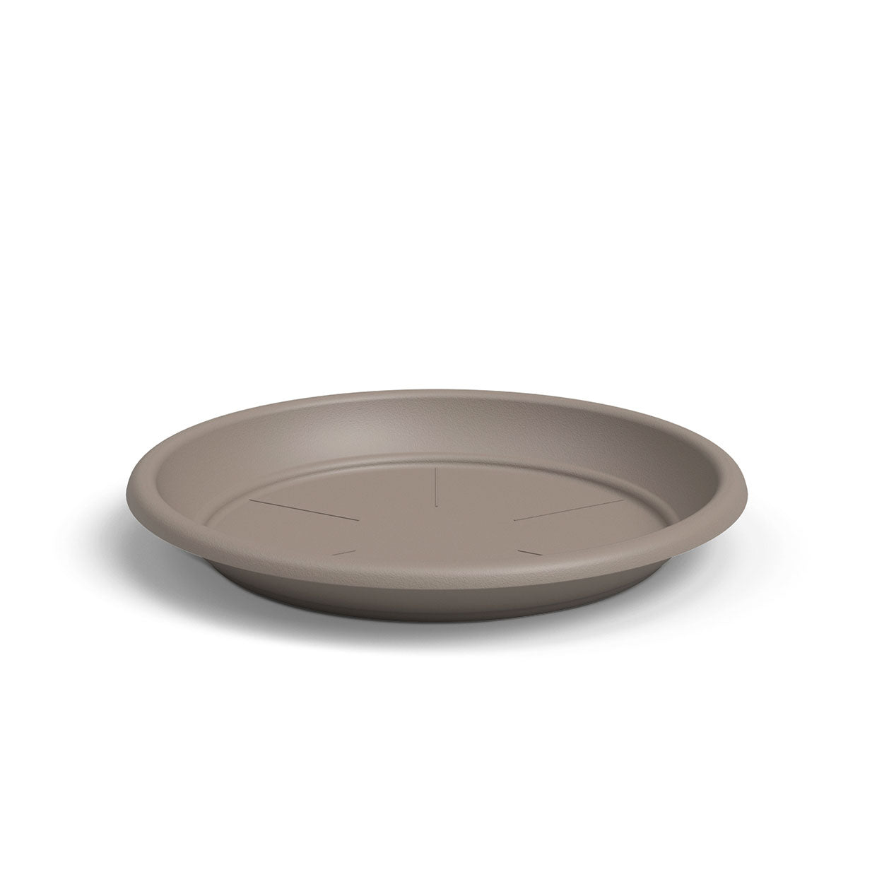 Round Plastic Saucer Taupe 40cm