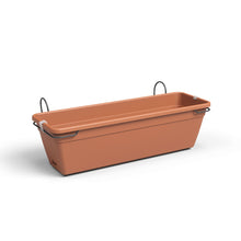 Venezia Plastic Plant Box Balcony Water Reserve Kit Terracotta 50cm