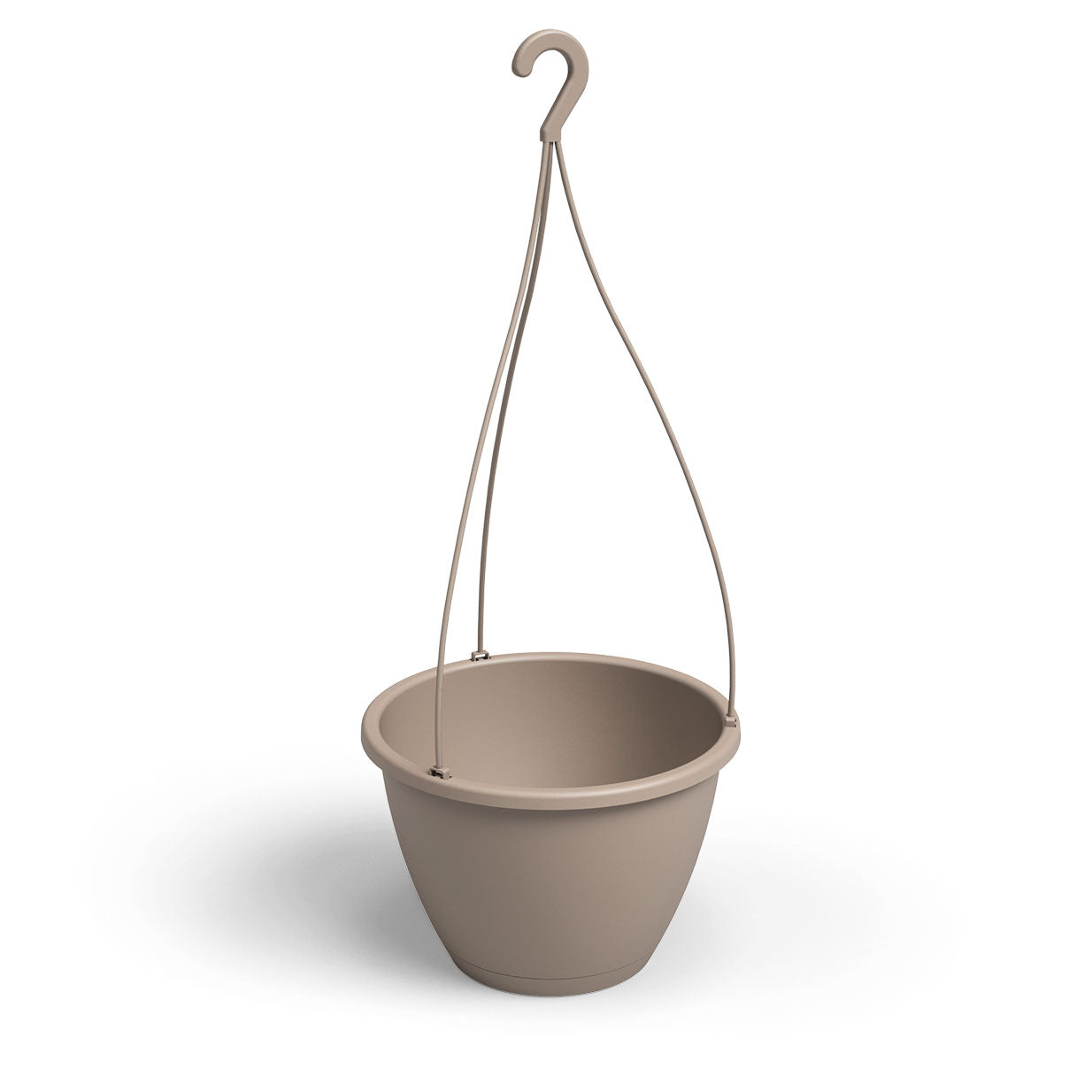 Algarve Plastic Hanging Basket Taupe 25cm