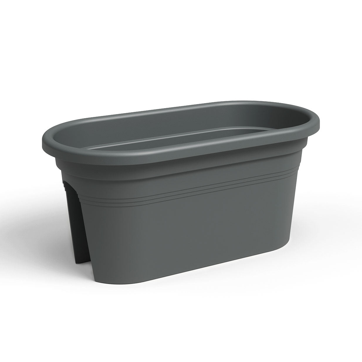 Venezia Plastic Balcony Plant Box Anthracite 60cm