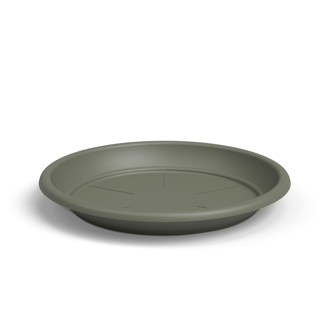 Round Plastic Saucer Dark Green 9.5cm