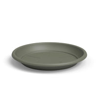 Round Plastic Saucer Dark Green 9.5cm