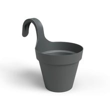 Capri Balcony Plastic Single Pot Anthracite 20cm